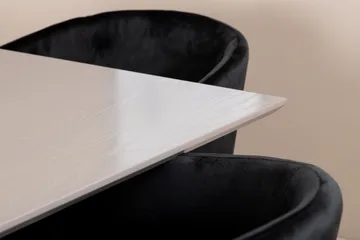 Piazza Matgrupp 180 cm Rektangulär med 6 Berit stolar - Svart - Products - Möbler - Bord & matgrupp - Matgrupp