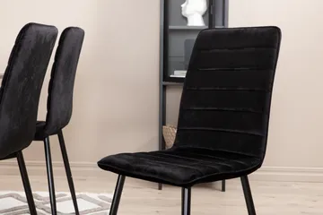 Piazza Matgrupp 180 cm Rektangulär med 6 Windu stolar - Svart - Products - Möbler - Bord & matgrupp - Matgrupp