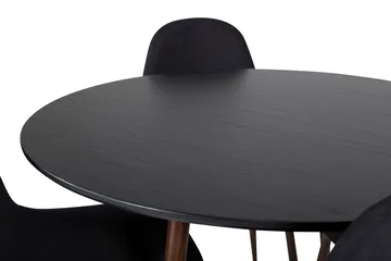 Plaza Matgrupp 100 cm Rund med 4 Polar stolar - Svart - Products - Möbler - Bord & matgrupp - Matgrupp