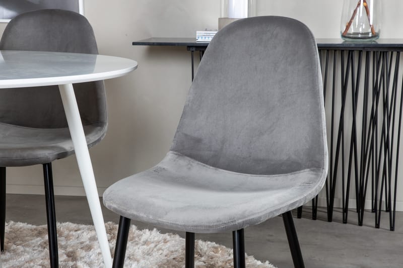 Plaza Matgrupp 100 cm Rund med 4 Polar stolar - Svart - Products - Möbler - Bord & matgrupp - Matgrupp