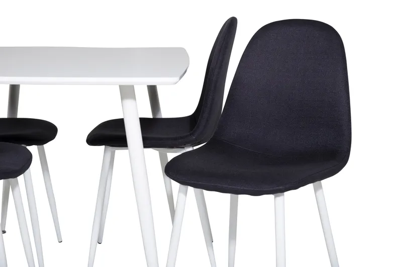 Polar Matgrupp 120 cm Rektangulär med 4 Polar stolar - Svart - Products - Möbler - Bord & matgrupp - Matgrupp