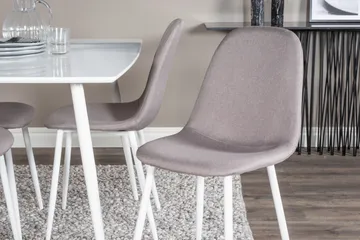 Polar Matgrupp 120 cm Rektangulär med 4 Polar stolar - Grå - Products - Möbler - Bord & matgrupp - Matgrupp