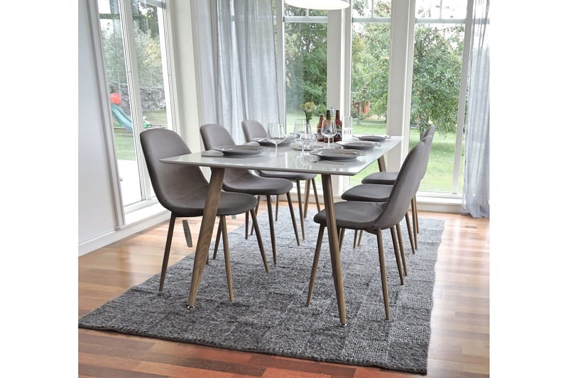 Polar Matgrupp 180 cm Rektangulär med 6 Polar stolar - Natur - Products - Möbler - Bord & matgrupp - Matgrupp