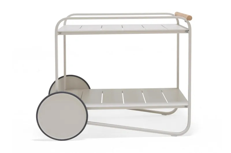 Portals Rullbord 92 cm - Vit/trä - Products - Möbler - Bord & matgrupp - Serveringsvagn & serveringsbord - Rullvagn, rullbord & serveringsbord