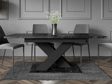 Shea Förlängningsbart Matbord 140-180 cm Rektangulär - Svart - Products - Möbler - Bord & matgrupp - Matbord & köksbord