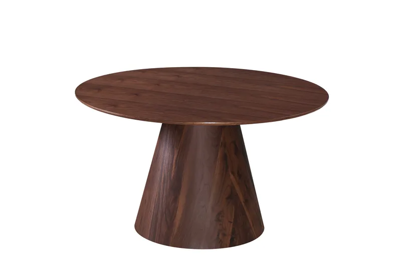 Siena Matbord Runt 130cm Fanér, Valnöt