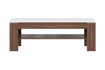 Keoisha Soffbord 120 cm med Förvaring Hylla - Valnötsbrun/Vit - Products - Möbler - Bord & matgrupp - Soffbord - Soffbord med förvaring