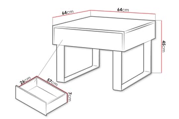Tessan Soffbord Litet 64 cm med Förvaring Låda - Svart - Products - Möbler - Bord & matgrupp - Soffbord - Soffbord med förvaring