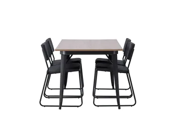 Tempe Matgrupp 140 cm Rektangulär med 4 Kenth Stolar - Svart - Products - Möbler - Bord & matgrupp - Matgrupp
