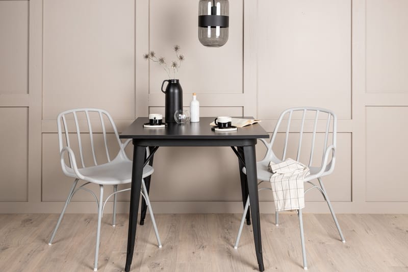 Tempe Matgrupp 80 cm Rektangulär med 2 Dyrön stolar - Svart - Products - Möbler - Bord & matgrupp - Matgrupp