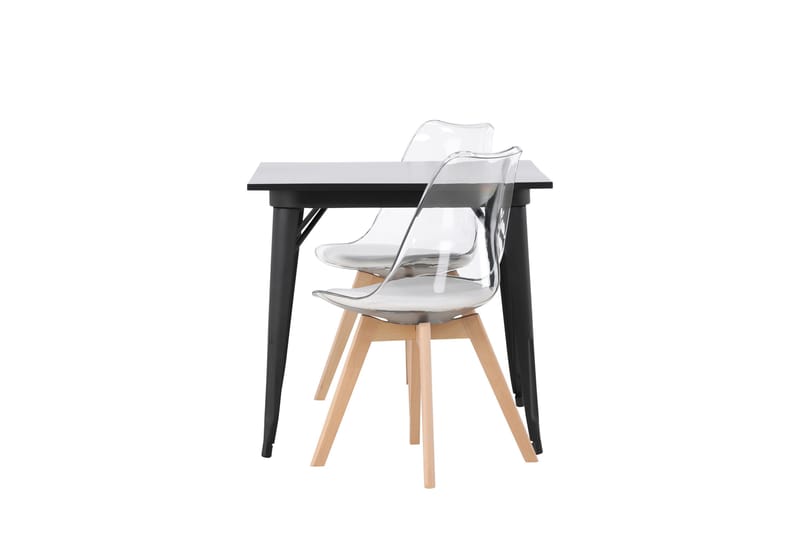 Tempe Matgrupp 80 cm Rektangulär med 2 Edvin stolar - Svart - Products - Möbler - Bord & matgrupp - Matgrupp