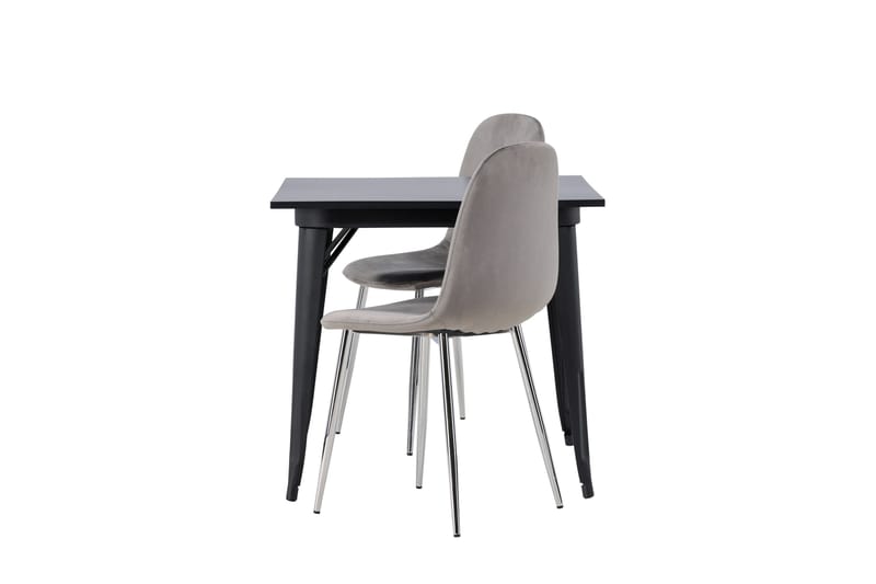 Tempe Matgrupp 80 cm Rektangulär med 2 Eva stolar - Svart - Products - Möbler - Bord & matgrupp - Matgrupp