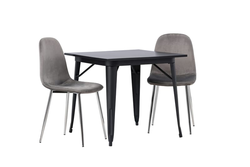 Tempe Matgrupp 80 cm Rektangulär med 2 Eva stolar - Svart - Products - Möbler - Bord & matgrupp - Matgrupp