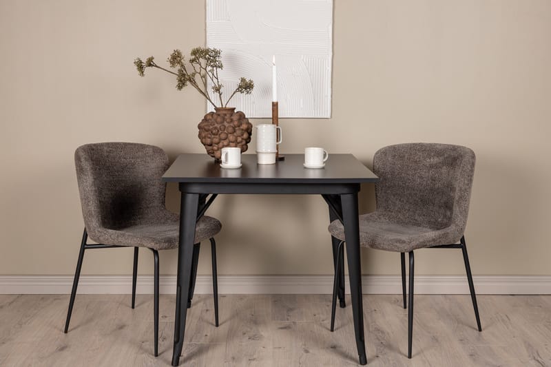 Tempe Matgrupp 80 cm Rektangulär med 2 Modesto stolar - Svart - Products - Möbler - Bord & matgrupp - Matgrupp