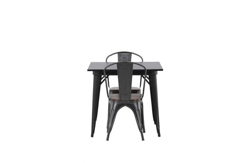 Tempe Matgrupp  80 cm Rektangulär med 2 Tempe stolar - Mörkgrå - Products - Möbler - Bord & matgrupp - Matgrupp