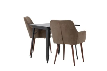 Tempe Matgrupp 80 cm Rektangulär med 2 Tomorrow stolar - Brun - Products - Möbler - Bord & matgrupp - Matgrupp