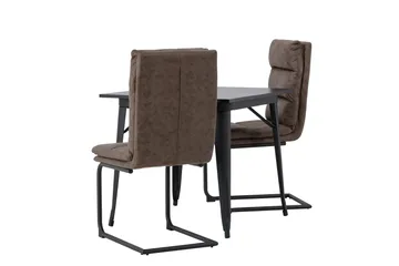 Tempe Matgrupp 80 cm Rektangulär med 2 Zizo stolar - Svart - Products - Möbler - Bord & matgrupp - Matgrupp