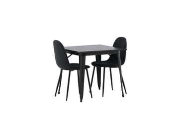 Tempe Matgrupp 80 cm Rektangulär med 2 Polar stolar - Svart - Products - Möbler - Bord & matgrupp - Matgrupp