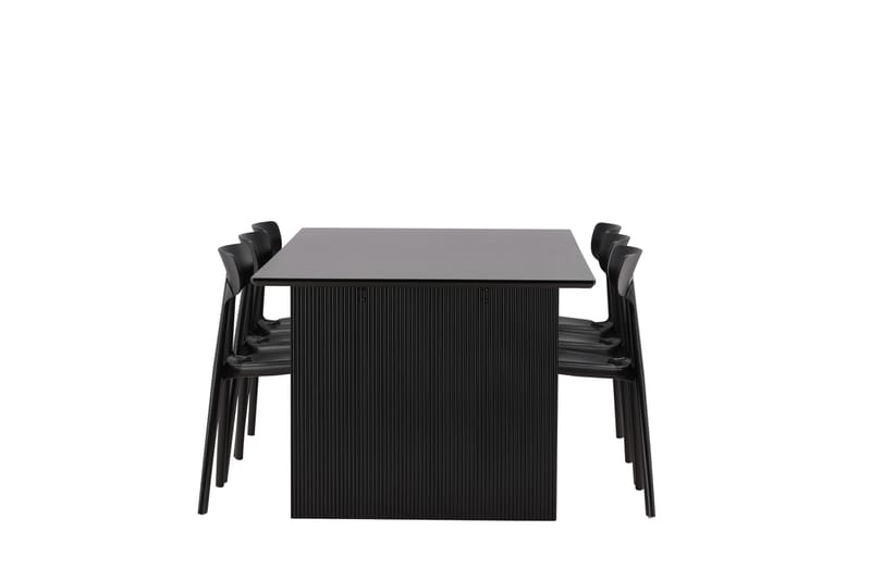 Vail Matgrupp 200 cm Rektangulär med 6 Ursholmen stolar - Svart - Products - Möbler - Bord & matgrupp - Matgrupp