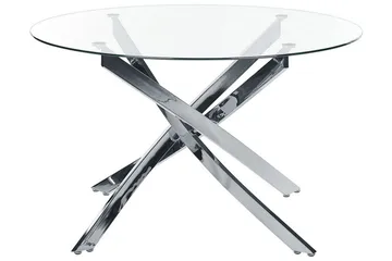Vincenzo Matbord 120 cm Rund - transparent/Silver - Products - Möbler - Bord & matgrupp - Matbord & köksbord