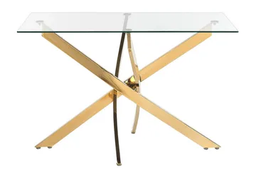 Vincenzo Matbord 70x120 cm - Transparent/Guld - Products - Möbler - Bord & matgrupp - Matbord & köksbord