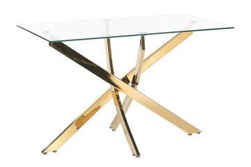 Vincenzo Matbord 70x120 cm - Transparent/Guld - Products - Möbler - Bord & matgrupp - Matbord & köksbord