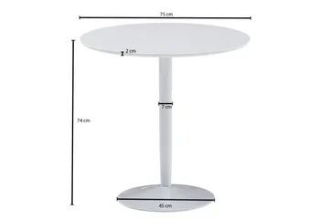 Wilhem Matbord 75 cm Rund - Vit - Products - Möbler - Bord & matgrupp - Matbord & köksbord