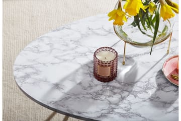 Willowdale Soffbord 120 cm Ovalt - Vit/Guld - Products - Möbler - Bord & matgrupp - Soffbord