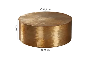 Xeniah Soffbord 75 cm Runt - Guld - Products - Möbler - Bord & matgrupp - Soffbord