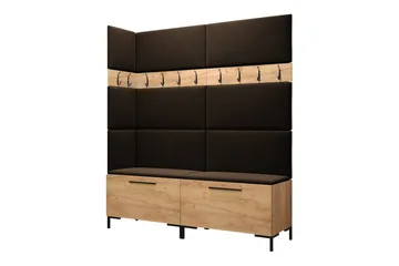 Dunvegan Hallmöbelset 168x46 cm - Mörkbrun - Products - Möbler - Hallmöbler - Möbelset för hall & entre