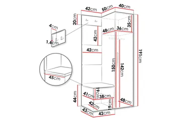 Farosa Hallmöbelset - Brun/Beige - Products - Möbler - Hallmöbler - Möbelset för hall & entre