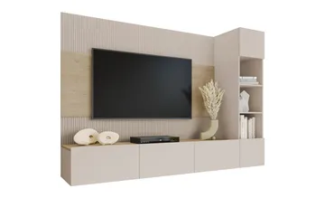Bernice Tv-skåp 220x38 cm - Beige - Products - Möbler - TV- & Mediamöbler - TV-möbelset