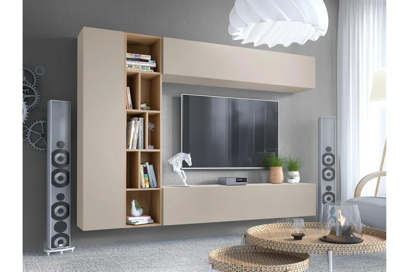 Bulet Tv-möbelset 224x33 cm - Beige - Products - Möbler - TV- & Mediamöbler - TV-möbelset