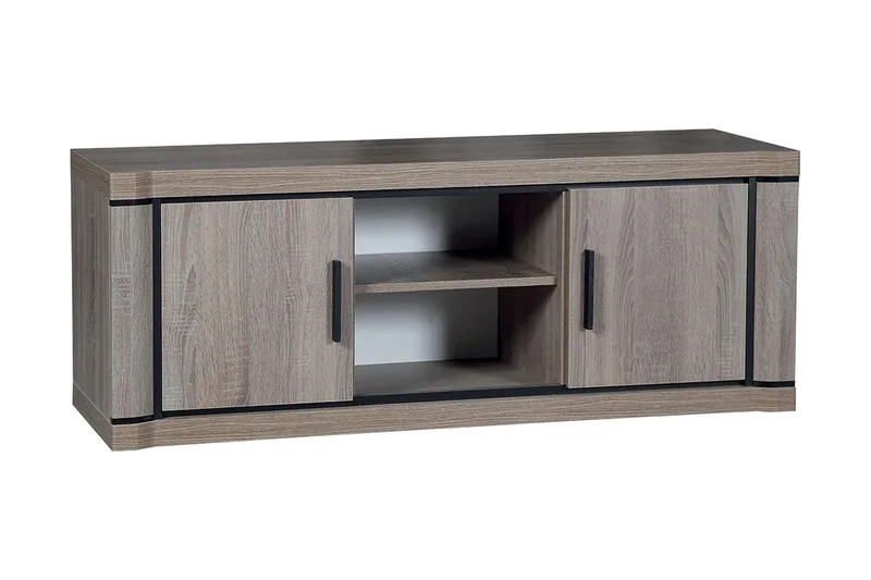 Dallas TV-bänk 137x43,5x53 cm LED-belysning, Beige/Grå