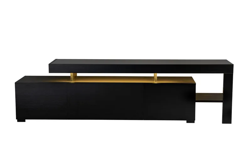 Jurukovo Tv-bänk 192x37 cm - Svart - Products - Möbler - TV- & Mediamöbler - TV bänk & mediabänk