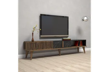 Lissione Tv-bänk 180 cm - Mörkbrun/Svart - Products - Möbler - TV- & Mediamöbler - TV bänk & mediabänk