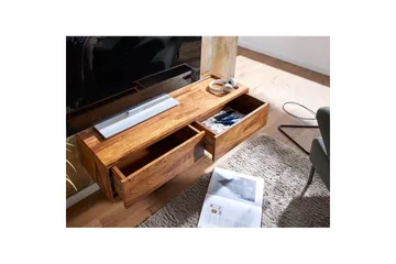 Lowboard Wohnling Massivt trä hängande med 2 lådor lantstil - Products - Möbler - TV- & Mediamöbler - TV-skåp