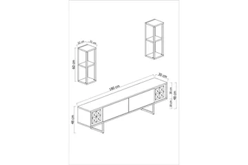Masatomo Tv-bänk 180 cm - Valnöt/Svart - Products - Möbler - TV- & Mediamöbler - TV bänk & mediabänk