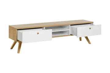 Nature TV-bänk 179,5 cm Vit/Natur - Vit/Trä/natur - Products - Möbler - TV- & Mediamöbler - TV bänk & mediabänk