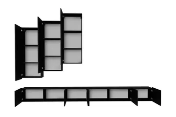 Tessan Tv-möbelset - Svart/Vit - Products - Möbler - TV- & Mediamöbler - TV-möbelset