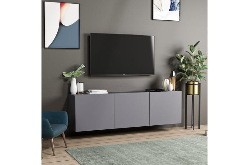 Bruce Tv-bänk 150x31 cm Svart - Hanah Home - Products - Möbler - TV- & Mediamöbler - TV bänk & mediabänk