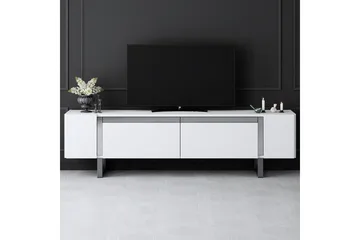 TV-bänk Sozi Vit / Argentu - Vit / Argentu - Products - Möbler - TV- & Mediamöbler - TV bänk & mediabänk