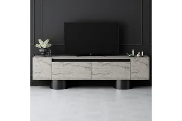 TV-bänk Travertin / Svart - Travertin / Svart - Products - Möbler - TV- & Mediamöbler - TV bänk & mediabänk