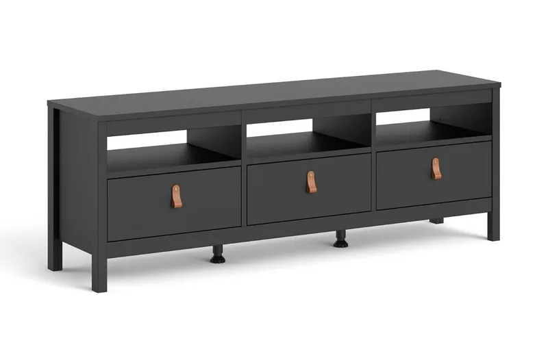 Vallvidera Tv-bänk 151 cm, Svart/Natur