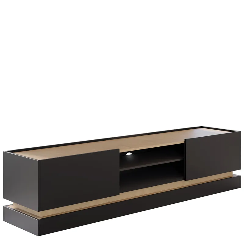 Zelric Tv-bänk 200 cm, Svart