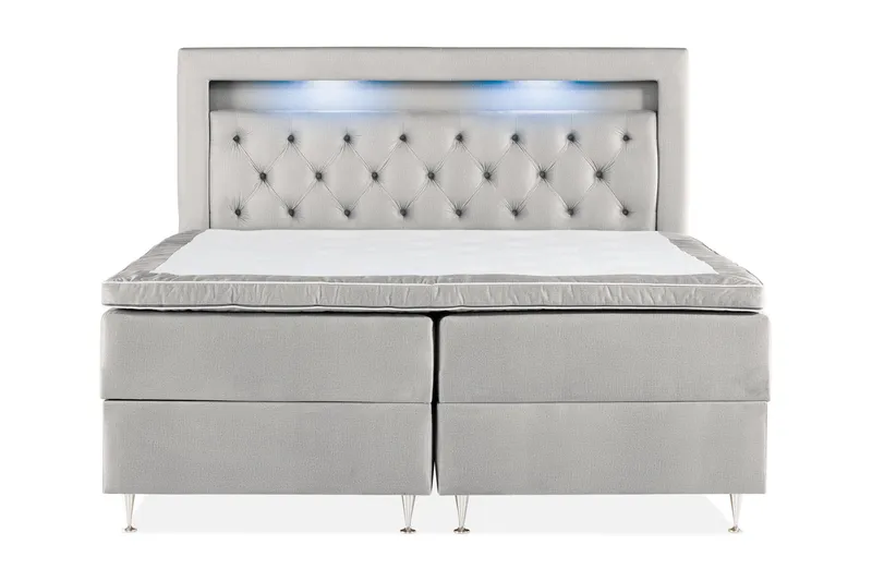 Alessia Komplett Sängpaket med Förvaring LED-belysning 180x200 cm