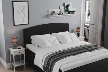 Belda Kontinentalsäng 180x200Fast - Svart - Products - Möbler - Säng - Kontinentalsäng