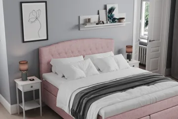 Belda Kontinentalsäng 180x200Medium - Rosa - Products - Möbler - Säng - Kontinentalsäng