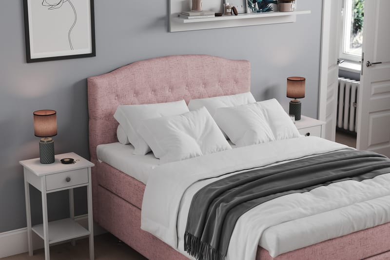Belda Sängpaket 120x200 Medium - Rosa - Products - Möbler - Säng - Enkelsäng
