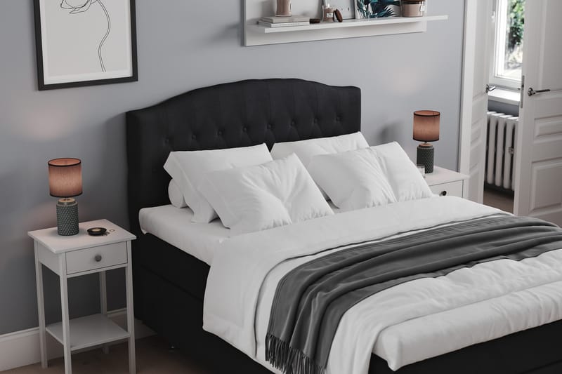 Belda Sängpaket 140x200 Medium - Svart - Products - Möbler - Säng - Kontinentalsäng